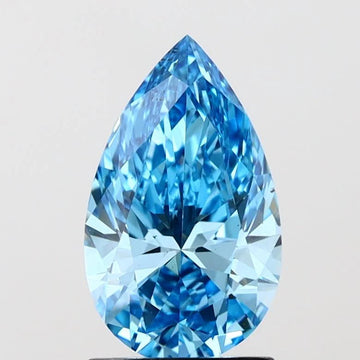 Excellent 1.51 CT Pear Shape Fancy Vivid Blue Color VS1 Clarity Moissanite Diamond For Soft Pull