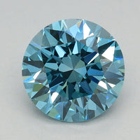 Shinny choice 0.90 CT Round Shape Fancy Vivid Blue Color VS1 Clarity Lab Grown Diamond For Soft Pull