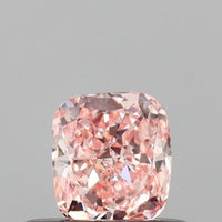 Brilliant 0.35 CT Cushion Shape Fancy Intense Pink Green Color VS2 Clarity Lab Grown Diamond For Silent Flame