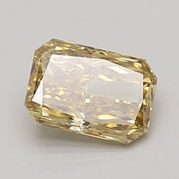 Shiny 0.90 CT Radiant Shape Fancy Intense Yellow Color VS2 Clarity Lab Grown Diamond For Her Trace