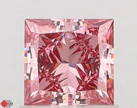 Experience Luxury 1.00 CT VVS2 Clarity Princess Shape Fancy Vivid Pink Color Lab grown Diamond For Engagement Ring