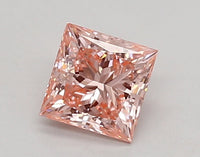 Timeless 0.59 CT Princess Shape Fancy Vivid Pink Color VVS2 Clarity Lab Grown Diamond For Bright Wind