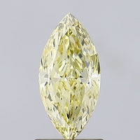 Stunning VVS2 Clarity 1.13 CT Marquise Shape Fancy Intense Yellow Color Lab grown Diamond For Birthday Ring
