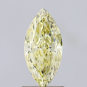 Stunning VVS2 Clarity 1.13 CT Marquise Shape Fancy Intense Yellow Color Lab grown Diamond For Birthday Ring