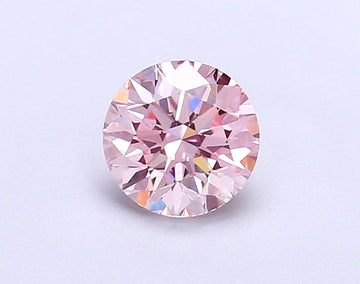Trendy choice 0.90 CT Round Shape Fancy Intense Pink Color VS1 Clarity Lab Grown Diamond For This Gold