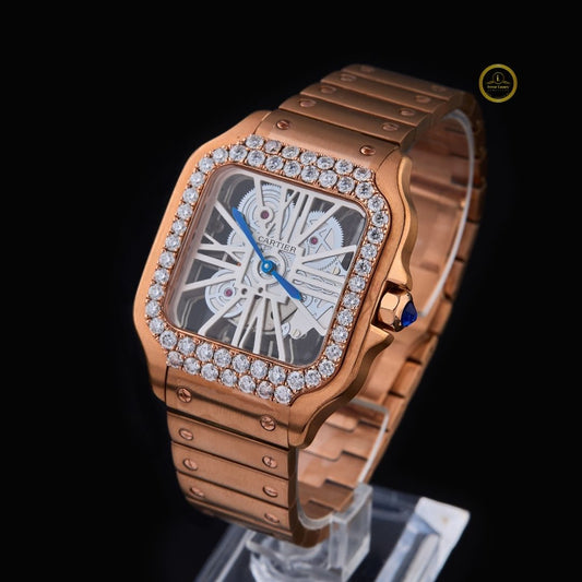 High-Quality Moissanite Diamond Men's Watches - Quartz Movement & Steel Band - Bulk Orders