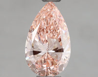 Dazzling 1.00 CT Pear Shape Fancy Vivid Pink Color VS1 Clarity Lab Grown Diamond For Plain Gold