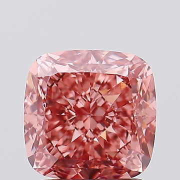 Affordable VVS2 Clarity 2.08 CT Cushion Shape Fancy Vivid Pink Color Moissanite Diamond For Her Ring
