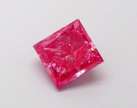 Beautiful Fancy Vivid Pink Color 1.02 CT VVS2 Clarity Princess Shape Lab grown Diamond For Custom Ring