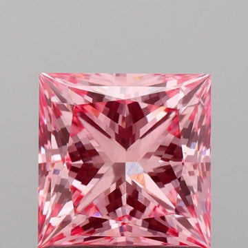 Luxurious 1.10 CT Princess Shape Fancy Vivid Pink Color VS2 Clarity Moissanite Diamond For Surprise Ring