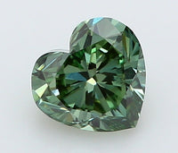 Stylish 0.43 CT Heart Shape Fancy Vivid Green Color VS2 Clarity Moissanite Diamond For Ring