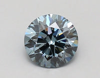 Unique choice 0.91 CT Round Shape Fancy Vivid Blue Color VS1 Clarity Lab Grown Diamond For That Smile