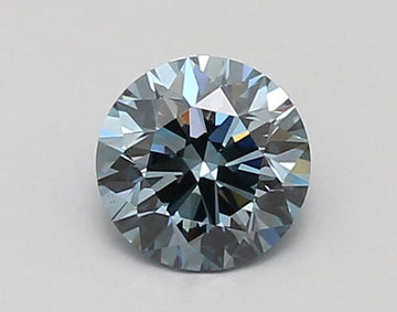 Unique choice 0.91 CT Round Shape Fancy Vivid Blue Color VS1 Clarity Lab Grown Diamond For That Smile
