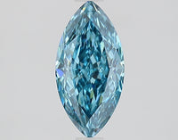 Custom Luxury VS1 Clarity 1.19 CT Marquise Shape Fancy Vivid Blue Color Moissanite Diamond For Wedding Ring