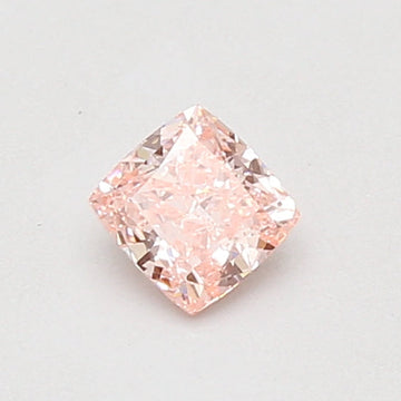Sustainable 0.39 CT Cushion Shape Fancy Vivid Pink Color VS2 Clarity Lab Grown Diamond For She Knows