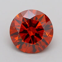 Stunning 2.47 CT Round Shape Fancy Vivid Brownish Orange Color VS2 Clarity Moissanite Diamond For Birthday Ring