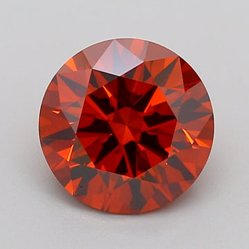 Stunning 2.47 CT Round Shape Fancy Vivid Brownish Orange Color VS2 Clarity Moissanite Diamond For Birthday Ring