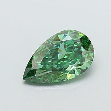 Timeless 1.02 CT Pear Shape Fancy Vivid Green Color VS1 Clarity Lab Grown Diamond For In Between