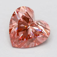 Sustainable Of 0.79 CT Heart Shape Fancy Vivid Pink Color VS1 Clarity Moissanite Diamond For Engagement Ring