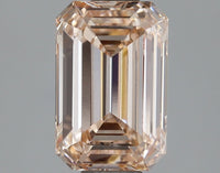 Elegant Fancy Light Orange Pink Color 1.46 CT Emerald Shape VS2 Clarity Moissanite Diamond For Gift Ring