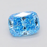 Beautiful Fancy Vivid Blue Color VS1 Clarity 1.57 CT Cushion Shape Moissanite Diamond For Birthday Ring