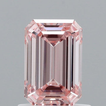 Premium VVS2 Clarity 1.00 CT Emerald Shape Fancy Intense Pink Color Moissanite Diamond For Surprise Ring