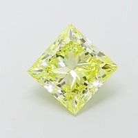 Stylish Princess Shape Fancy Vivid Yellow Color 1.05 CT VVS2 Clarity Lab grown Diamond For Wedding Ring