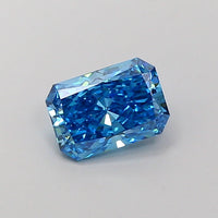 Fine 1.17 CT Radiant Shape Fancy Vivid Blue Color VS1 Clarity Moissanite Diamond For Propose Ring