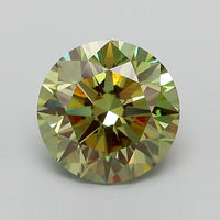 Affordable 2.75 CT Round Shape Fancy Intense Green Color VVS2 Clarity Moissanite Diamond For Special one Ring