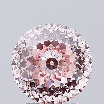 Custom Luxury 2.69 CT Round Shape Fancy Intense Pink Color VS2 Clarity Moissanite Diamond For her Ring