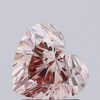 Sustainable Of 1.52 CT Heart Shape Fancy Light Brown Pink Color VS2 Clarity Moissanite Diamond For Slow Fade