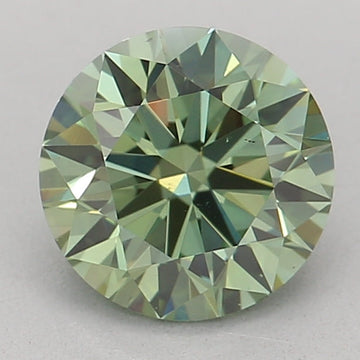 Bright choice 0.91 CT Round Shape Fancy Vivid Green Color VS1 Clarity Lab Grown Diamond For Open Skies