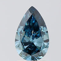 Luxurious 1.09 CT Pear Shape Fancy Deep Greenish Blue Color VS1 Clarity Lab Grown Diamond For Her Trace