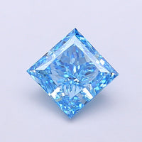 Unique 1.13 CT Princess Shape VVS2 Clarity Fancy Vivid Blue Color Lab grown Diamond For Custom Ring