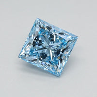 Stylish 0.75 CT Princess Shape Fancy Intense Blue Color VVS2 Clarity Lab Grown Diamond For Same Sky