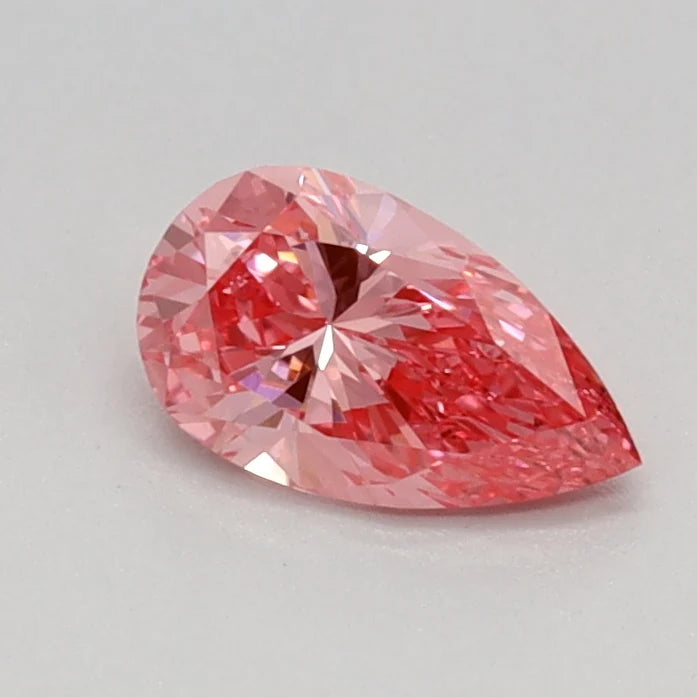 Experience Luxury 0.37 CT Pear Shape Fancy Vivid Pink Color VVS1 Clarity Moissanite Diamond For Found Time