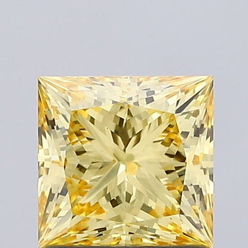 Affordable VS1 Clarity 1.20 CT Princess Shape Fancy Intense Yellow Color Moissanite Diamond For Birthday Ring