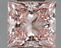 Unique 0.78 CT Princess Shape Fancy Intense Pink Color VVS2 Clarity Lab Grown Diamond For Same Sky