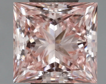 Unique 0.78 CT Princess Shape Fancy Intense Pink Color VVS2 Clarity Lab Grown Diamond For Same Sky