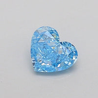 Classic 0.37 CT Heart Shape Fancy Vivid Blue Color VVS2 Clarity Moissanite Diamond For Engagement  Ring