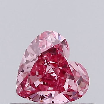 Luxury Heart Shape Fancy Vivid Pink Color 0.36 CT VS2 Clarity Moissanite Diamond For Engagement  Ring