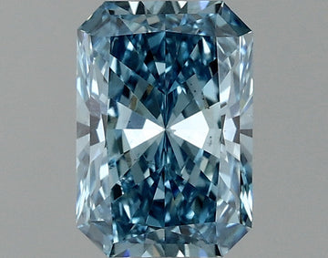 Luxury 0.96 CT Radiant Shape Fancy Vivid Blue Color VS2 Clarity Lab Grown Diamond For This Gold