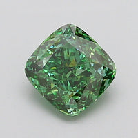 Unique Cushion Shape Fancy Vivid Green Color 1.53 CT VS2 Clarity Moissanite Diamond For Cocktail Ring