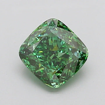 Unique Cushion Shape Fancy Vivid Green Color 1.53 CT VS2 Clarity Moissanite Diamond For Cocktail Ring