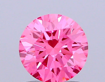 Luxury choice 0.92 CT Round Shape Fancy Vivid Pink Color VS1 Clarity Lab Grown Diamond For Sweet Light