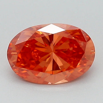 Ultimate Oval Shape Fancy Vivid Orangy Pink Color 1.04 CT VS1 Clarity Moissanite Diamond For Custom Ring