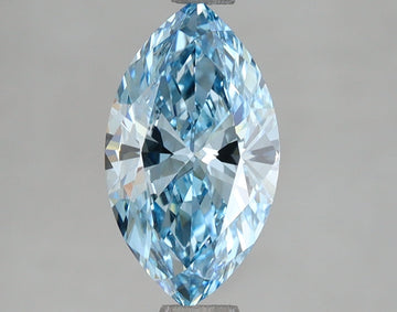 Unique 1.52 CT Marquise Shape Fancy Vivid Blue Color VS1 Clarity Lab grown Diamond For Anniversary Ring