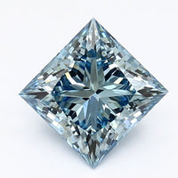 Top Quality 1.32 CT Princess Shape Fancy Vivid Blue Color VS1 Clarity Moissanite Diamond For Propose Ring