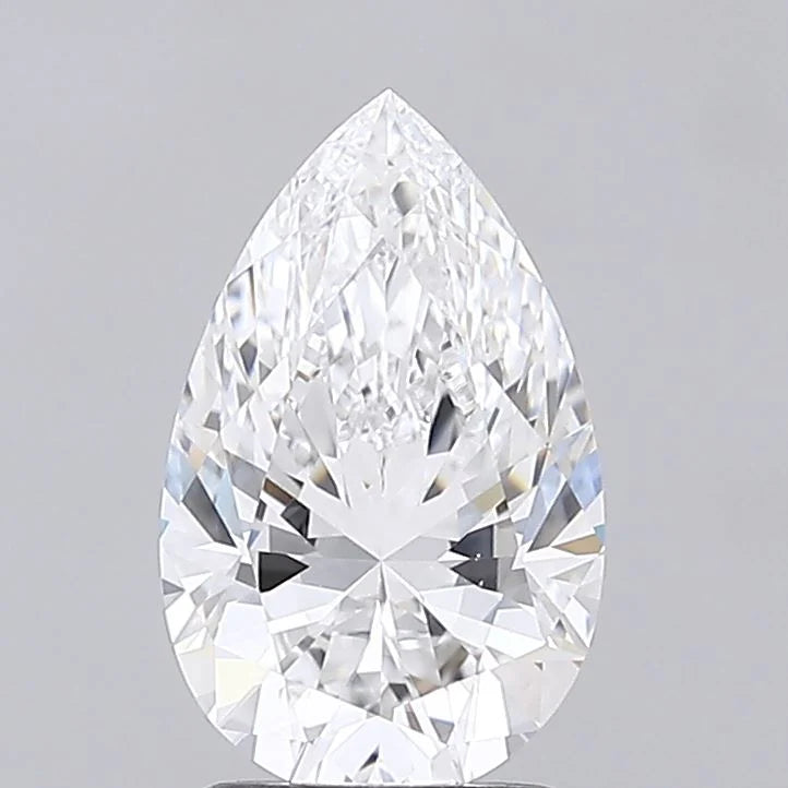 Experience Luxury 2.02 CT Pear Shape D Color VVS2 Clarity Moissanite Diamond For Dear Time