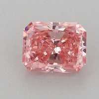 Premium 0.97 CT Radiant Shape Fancy Vivid Pink Color VS2 Clarity Lab Grown Diamond For That Smile